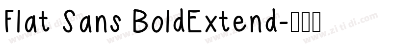 Flat Sans BoldExtend字体转换